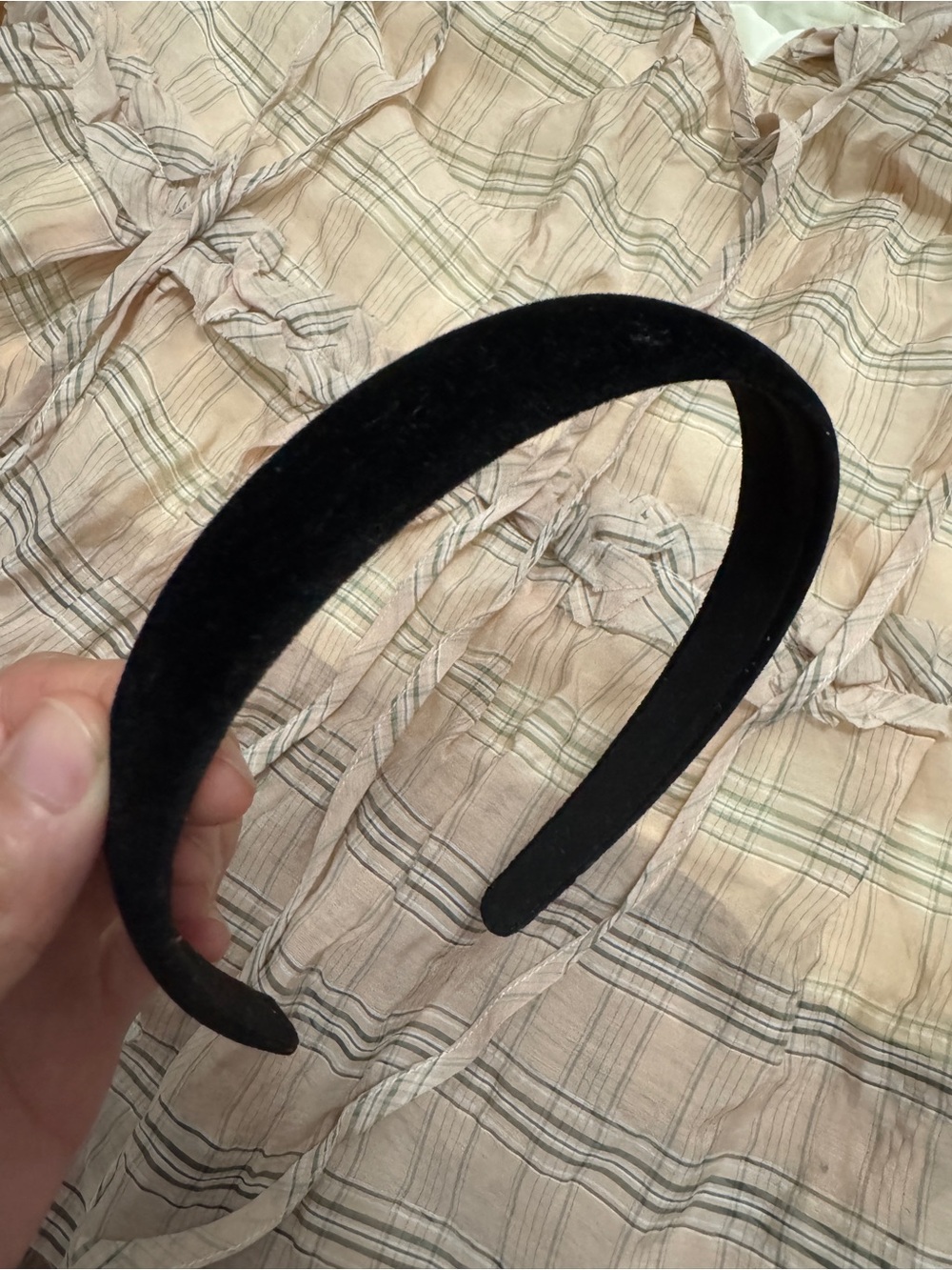 Black Velvet Padded Headband - Women Accessories